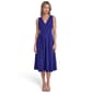 Womens Calvin Klein Sleeveless V Neck Asymmetric Pleat Crepe Dre - image 1