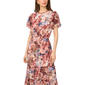 Womens MSK Short Sleeve Floral Chiffon Tiered Maxi Dress - image 4