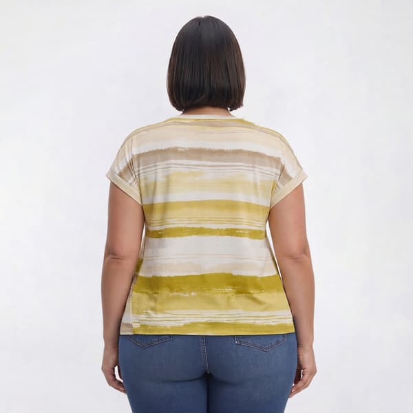 Plus Size Tru Self Overlap Shirttail Button Hem Blouse
