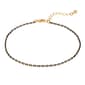 1928 Gold & Black Tone Chain Ankle Bracelet - image 1