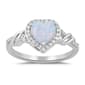 Gemstone Classics(tm) Created Opal & Sapphire Heart Ring - image 1