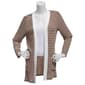 Womens Notation Long Sleeve Stripe Texture Cardigan - image 1