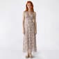 Juniors Pink Rose Floral Mesh Empire Waist Halter Maxi Dress - image 1