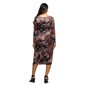 Plus Size 24/7 Comfort Apparel Floral Maternity Fit & Flare Dress - image 3