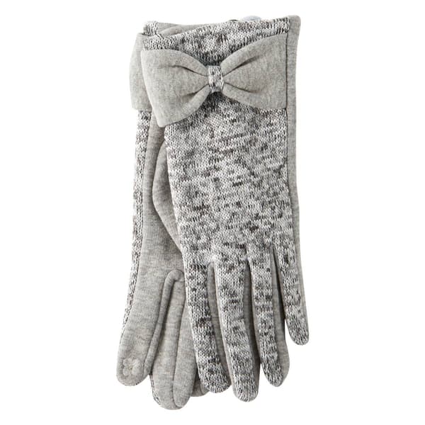 Womens Adrienne Vittadini Fashion Fleece Bow Gloves