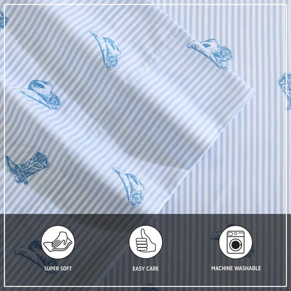 Wrangler Cowboy Pinstripe Sheet Set