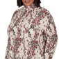Plus Size Emaline Country Code Mock Neck Leopard Blouse - image 5