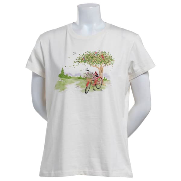 Womens Top Stitch by Morning Sun Road Trip Bike Tee - image 