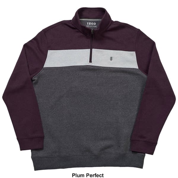 Mens IZOD® Color Block 1/4 Zip Pullover Sweater