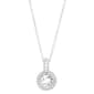 Athra Silver Plated Round Crystal Pendant Necklace - image 1