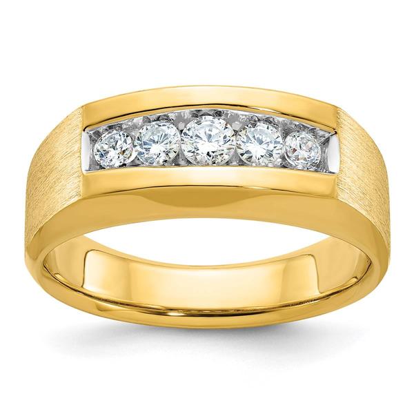 Mens Gentlemens Classics(tm) 14kt. Gold 1/2ctw. Round Diamond Ring - image 