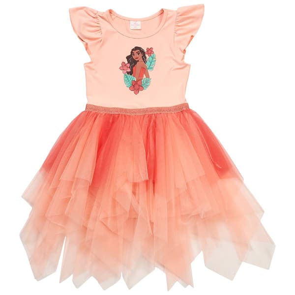 Girls (4-6x) Disney Moana Short Sleeve Ballerina Dress