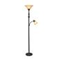Lalia Home Reading Light/Marble Glass Shades Torchiere Floor Lamp - image 1