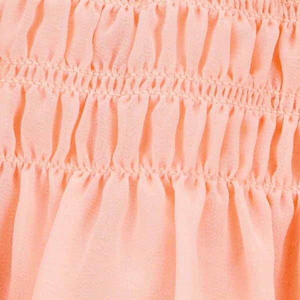 Girls Carter''s&#174; Solid Smocked Chiffon Skirt