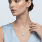 Saffron 1ctw. Moissanite Diamond Clover Flower Necklace - image 5