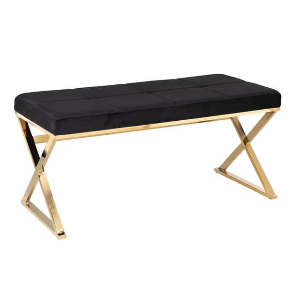 Southern Enterprises Tormayne Velvet Entryway Bench