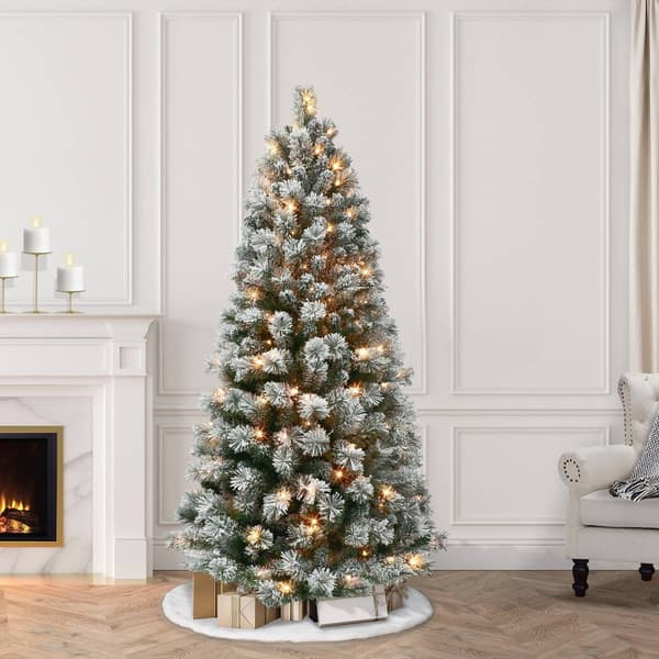 Puleo International 6ft. Pre-Lit Spruce Christmas Tree