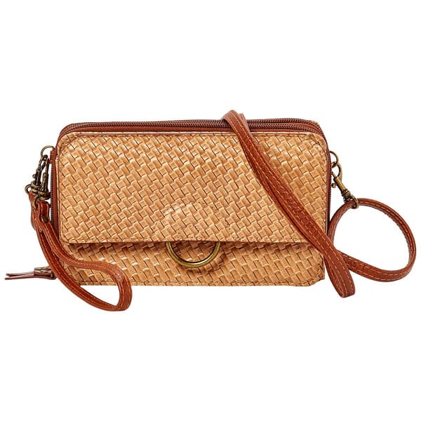 Womens Bueno Coventry Woven Crossbody Wallet