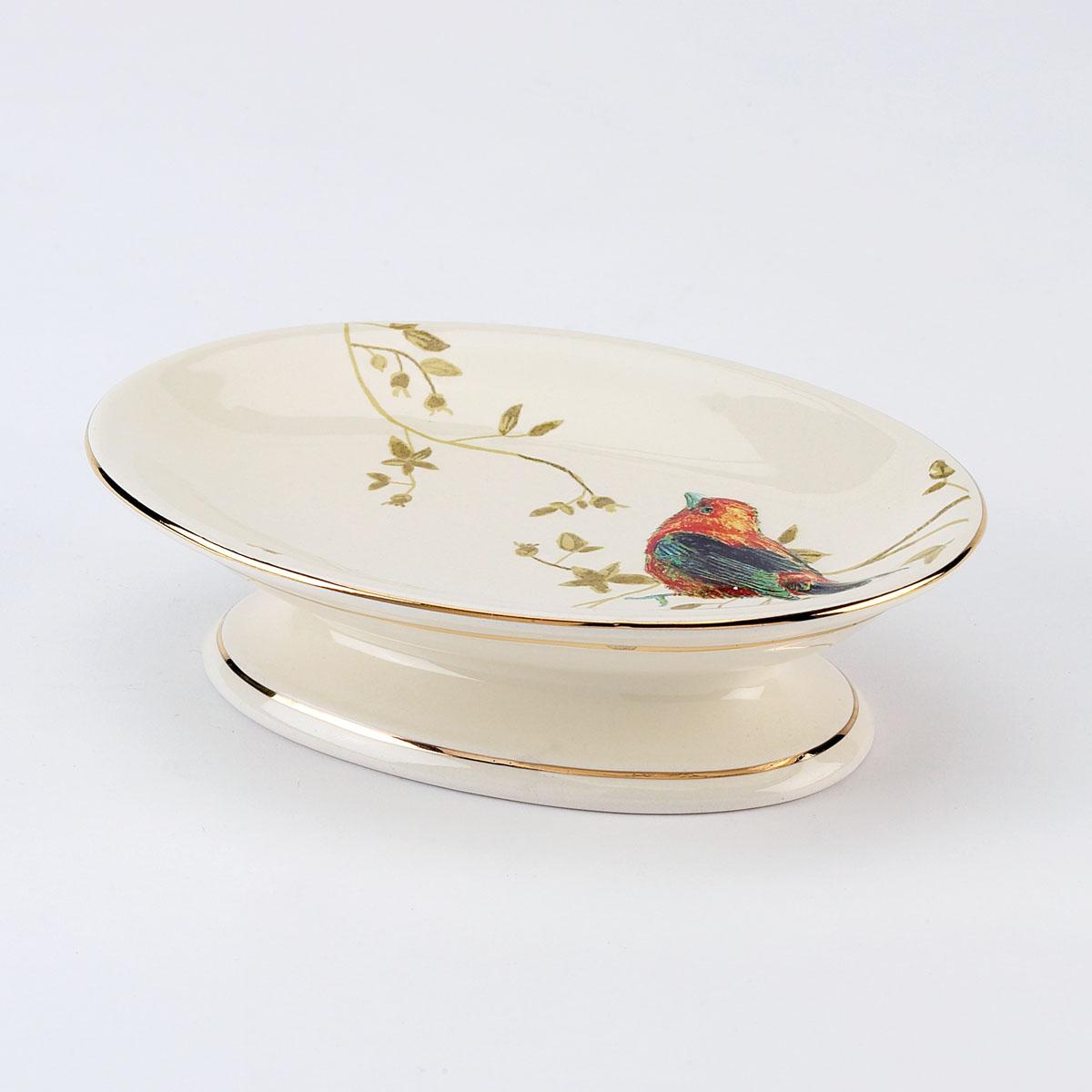 Avanti Gilded Birds Soap Dish
