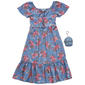 Girls (7-16) As U Wish Flutter Sleeve Smocked Midi Dress w/ Purse - image 1