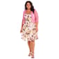 Plus Size Connected Apparel Crochet Jacket w/Print Dress - image 1