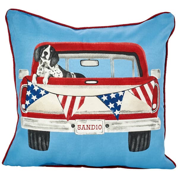Jordan Manufacturing Dog in a Truck Bed Outdoor Toss Pillow - image 