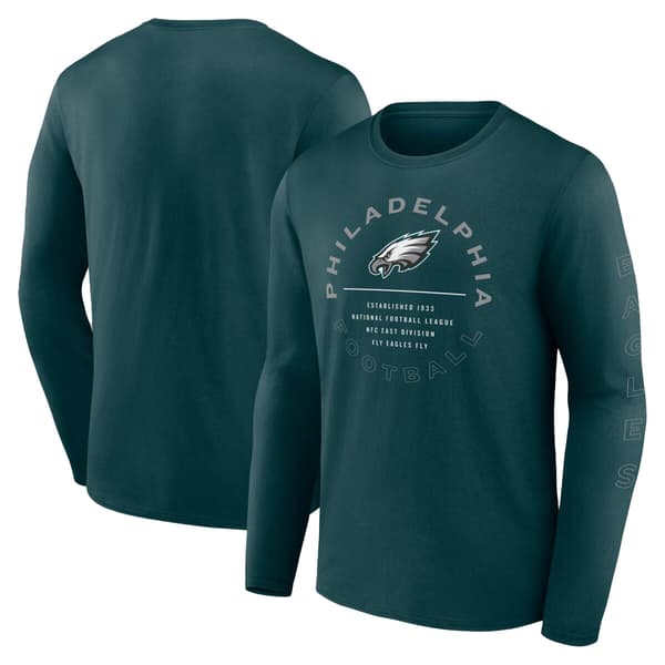 Mens NFL Fanatics Philadelphia Eagles Stat Sheet Long Sleeve Tee