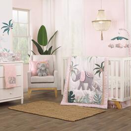 NoJo Tropical Princess 4pc. Crib Bedding Set