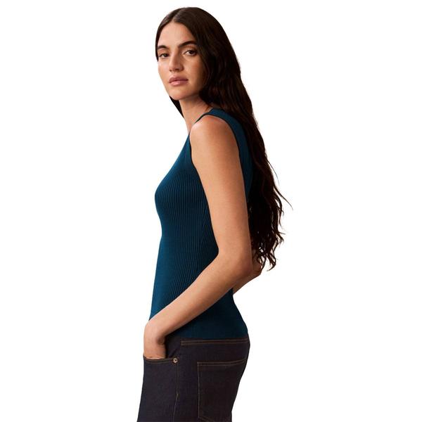 Womens Calvin Klein Crew Neck Ribbed Tank Top
