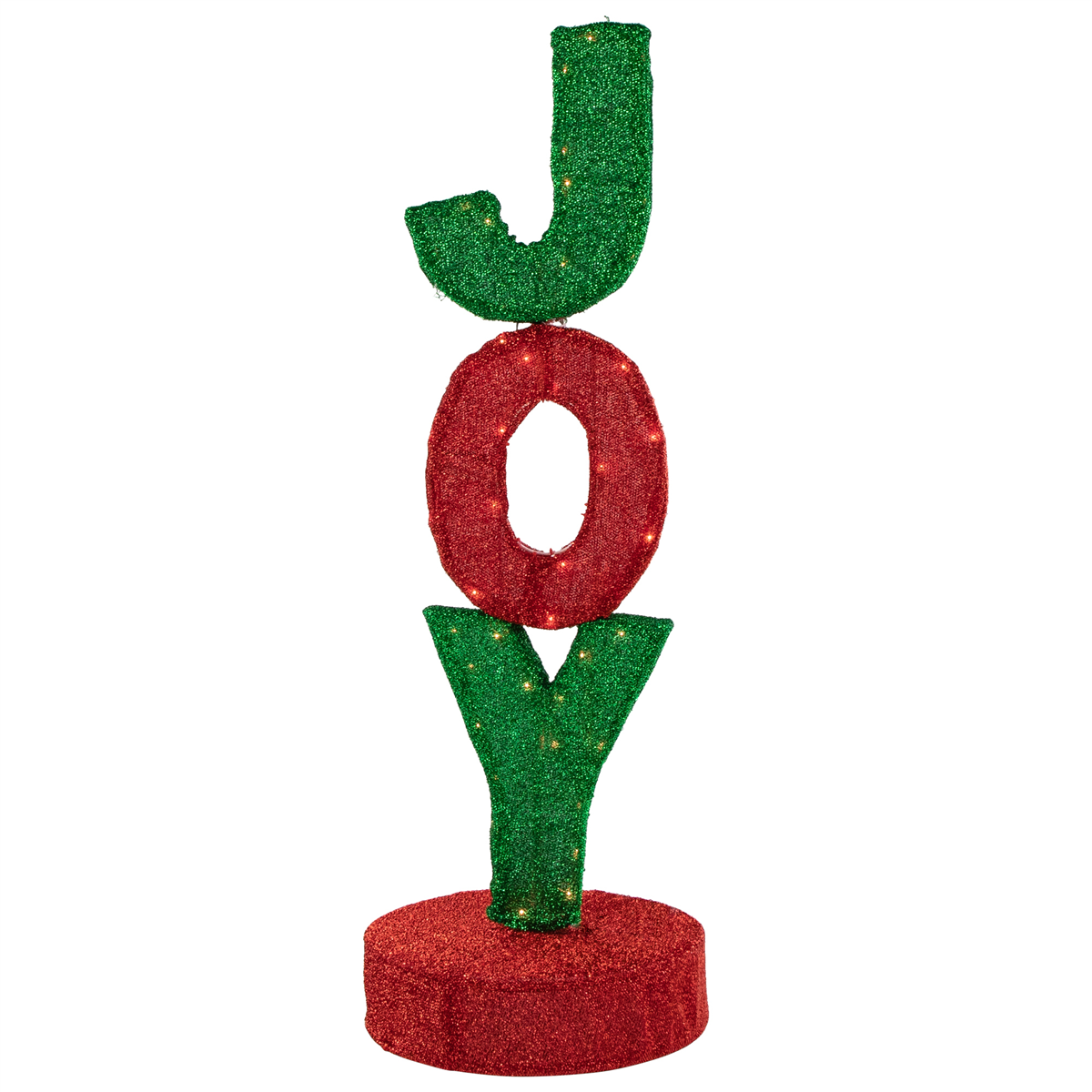 Northlight 39in. Lighted Red & Green Joy Outdoor Christmas Sign