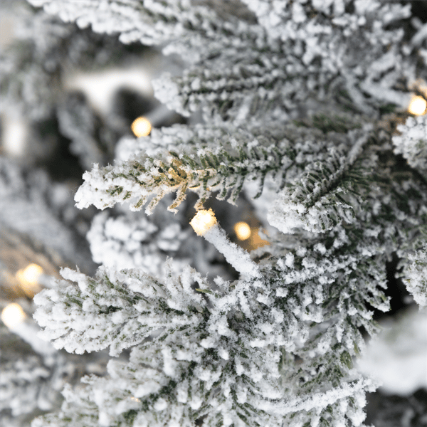 Northlight Real Touch™ 7.5ft. Pre-Lit Flock Teton Christmas Tree