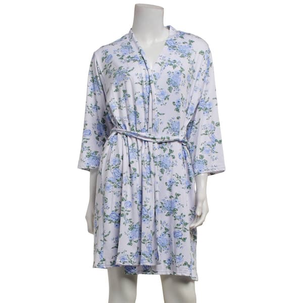 Womens Laura Ashley® 2pc. Long Sleeve Floral Travel Set Robe