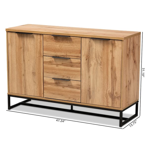 Baxton Studio Reid Modern 2 Drawer Sideboard Buffet