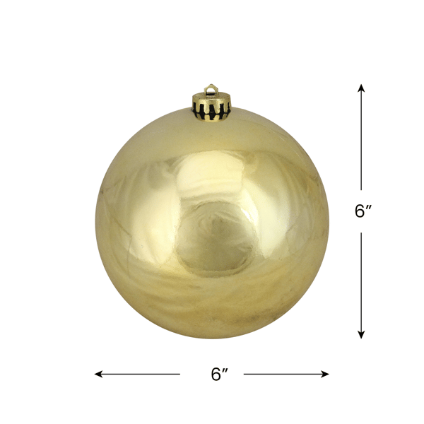Northlight 6in. Shiny Vegas Gold Christmas Ball Ornament