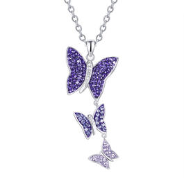 Candela Kids Sterling Silver Purple Gradient Butterfly Pendant