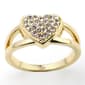 Ashley Cooper(tm) Gold-Tone Pave Heart Motif Ring - image 1