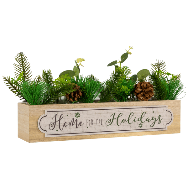 Northlight Boxed "Home For The Holidays" Christmas Candle Holders