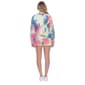 Womens White Mark Tie-Dye Lounge Top And Shorts Set - image 3