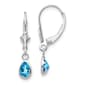 Gemstone Classics&#40;tm&#41; 14kt. Pear Blue Topaz Dangle Earrings - image 1