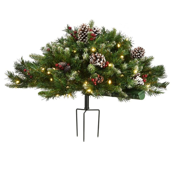 National Tree Pre-Lit 33in. Frosted Berry Urn Filler - image 