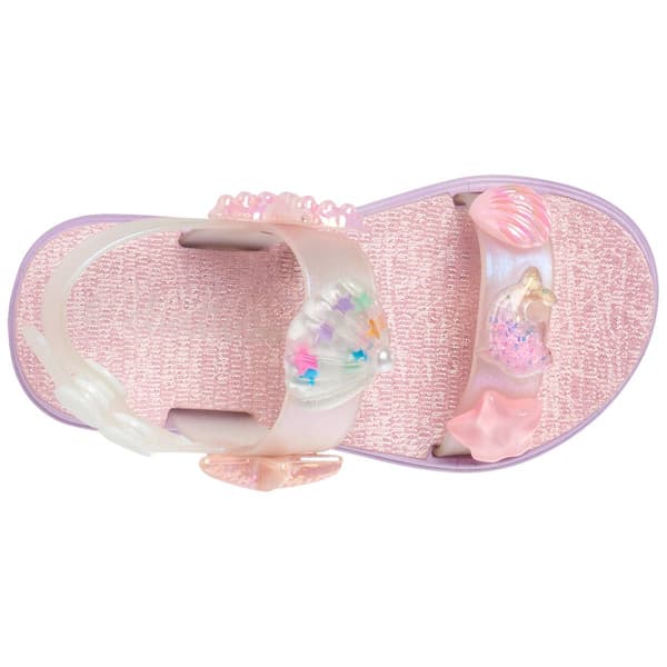 Little Girls Chatties Iridescent Beach Ornament Sandals