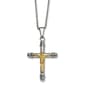 Mens Gentlemen's Classics&#40;tm&#41; Yellow IP-Plated Crucifix Necklace - image 1
