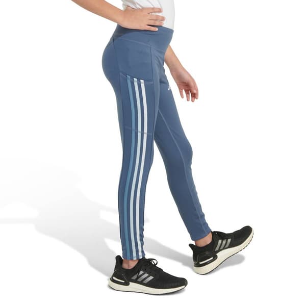 Girls &#40;7-16&#41; adidas&#174; 3 Stripe Cell Pocket Tight Leggings - Navy