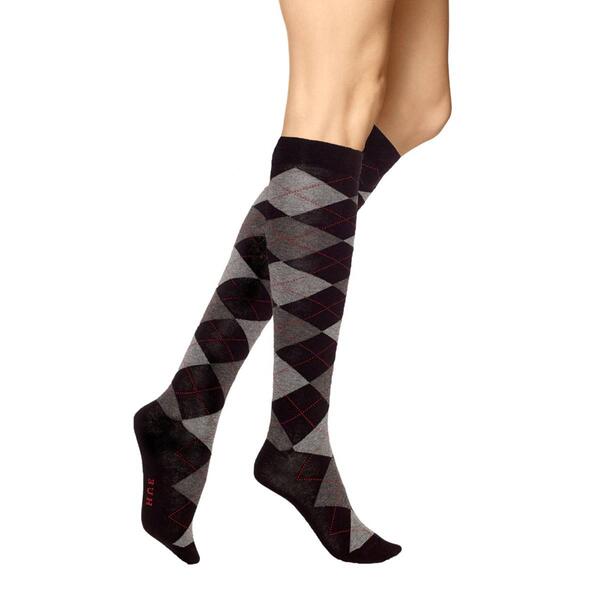Womens HUE&#40;R&#41; Argyle Knee Socks - image 