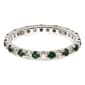 Pure Fire 14kt. White Gold Lab Created Emerald Eternity Band - image 2