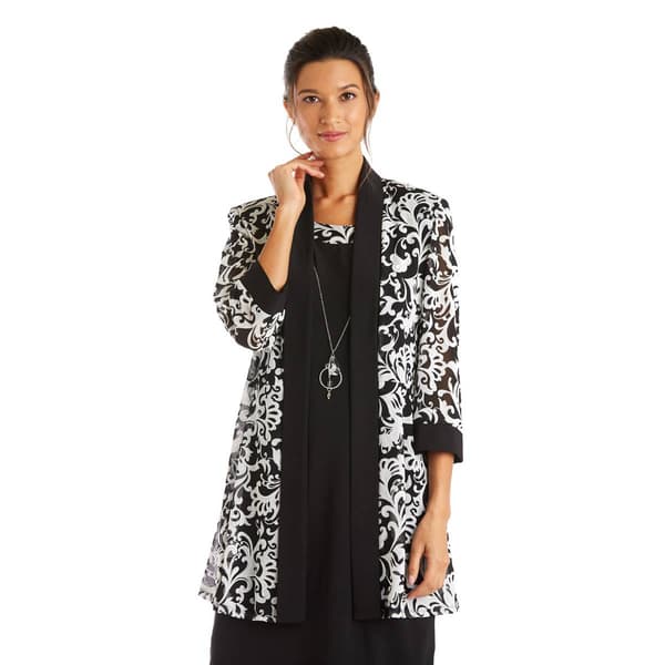 Womens R&M Richards 2pc. Scroll Jacket Dress