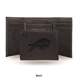 Mens NFL Carolina Panthers Faux Leather Trifold Wallet