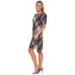 Petite Madison Leigh Short Sleeve Plaid Knit Dress - image 3