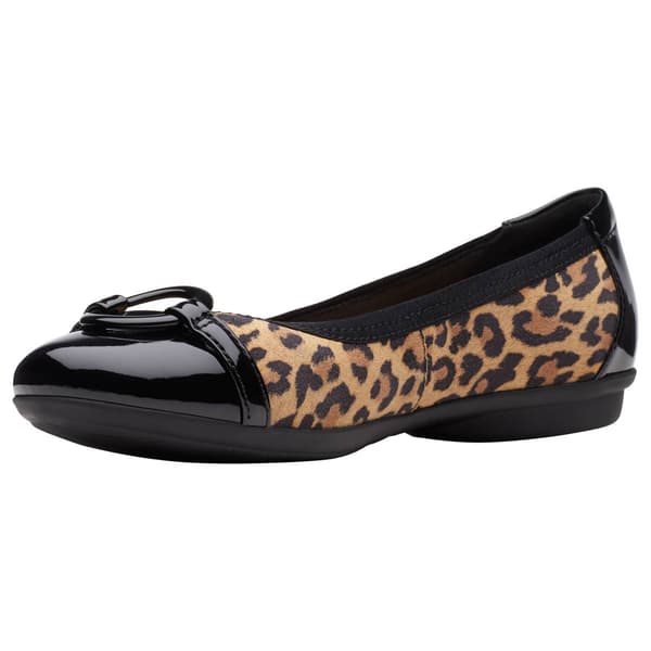Womens Clarks&#174; Gracelin Wind Leopard Comfort Ballet Flats