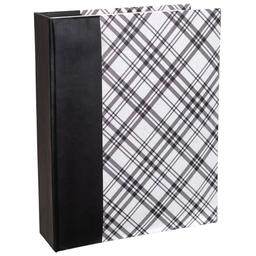 Malden Black & White Plaid Weld Bound Photo Album